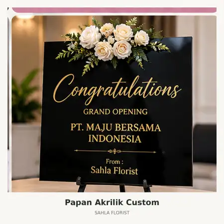 Papan Bunga Akrilik Pademangan